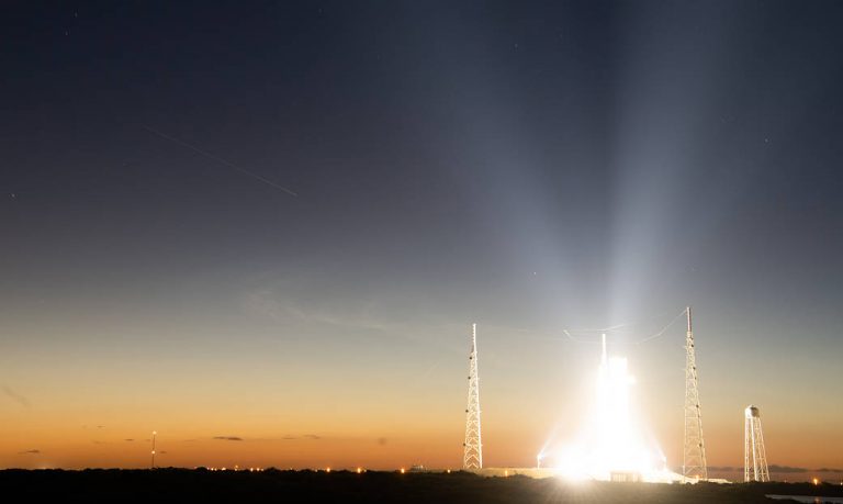 Space Station Swings By Kennedy