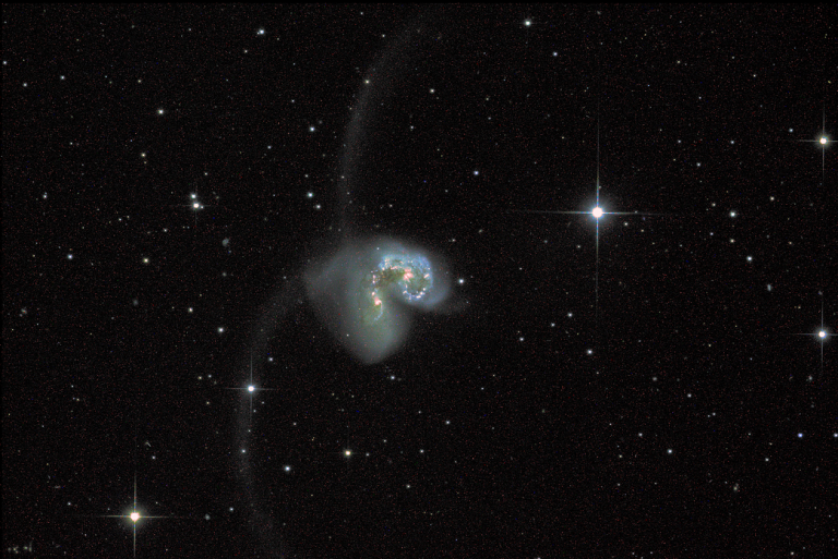 SuperBIT Sees Colliding Antennae Galaxies