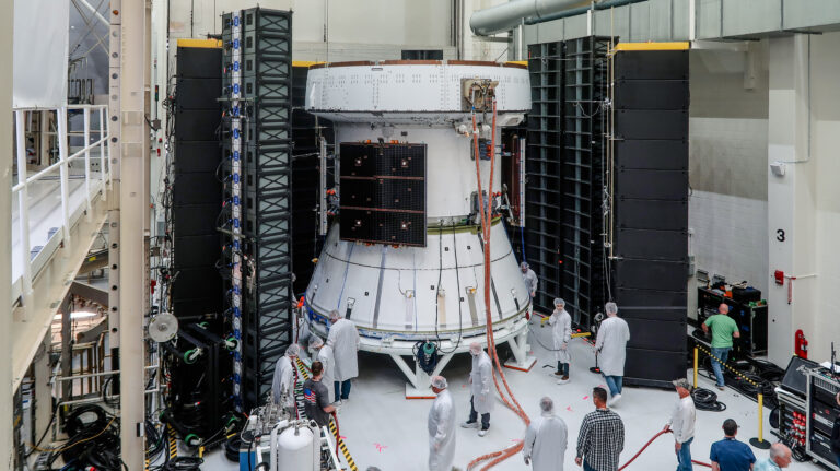 Artemis II Orion Service Module Completes Acoustic Testing