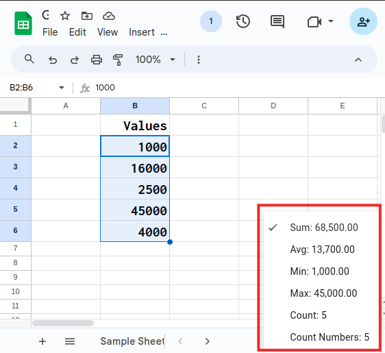 Quick calculations