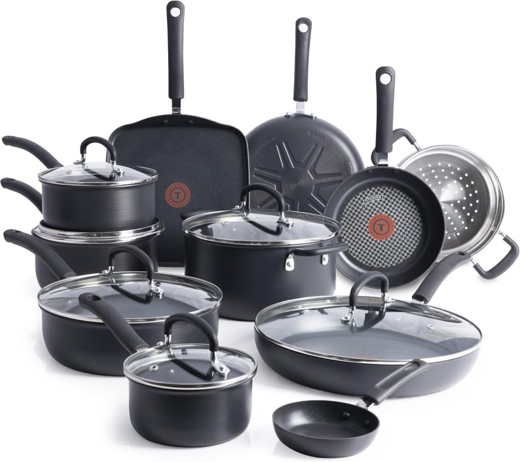17-piece pans, pots and bonus from T-Fal